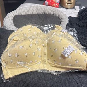 2 / 3xlarge Yellow Floral Bra
